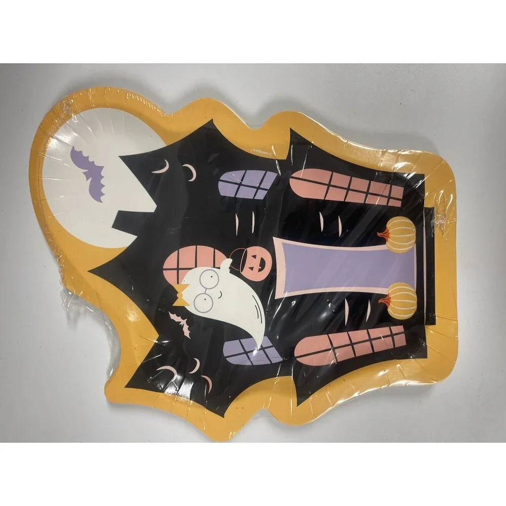 Halloween party supplies Plates, Cups, Napkins And decorations Party Of 8 #314